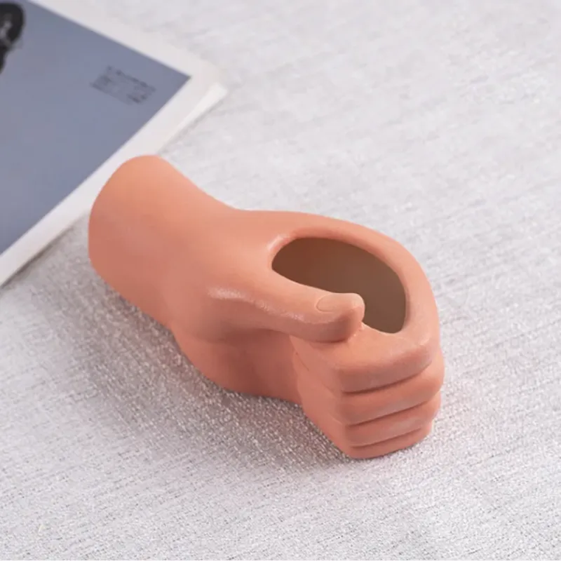 Raise Your Hand Ceramic Vase