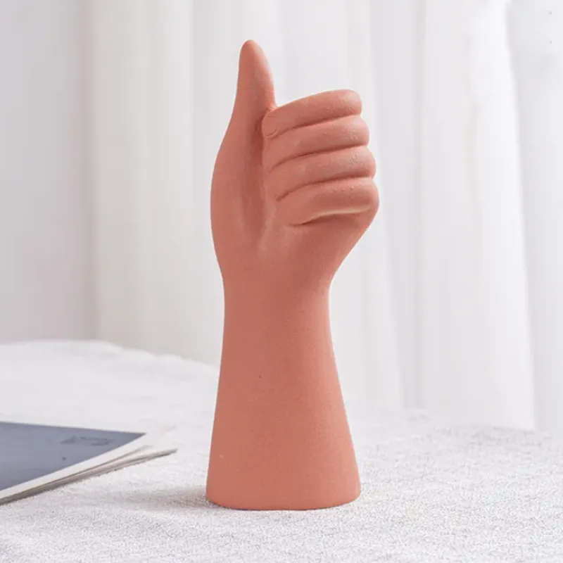 Raise Your Hand Ceramic Vase