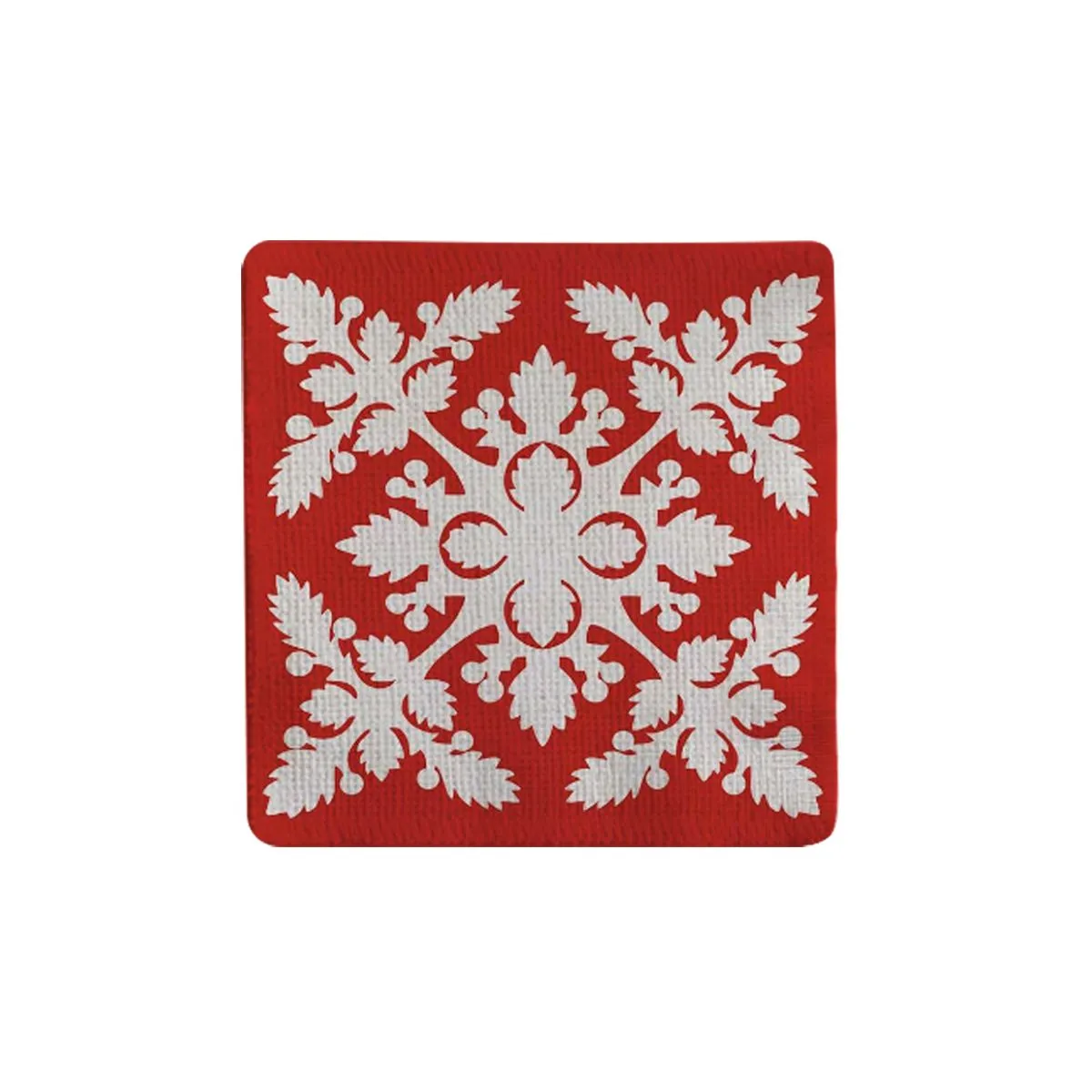 Red Quilt Fabric Coaster