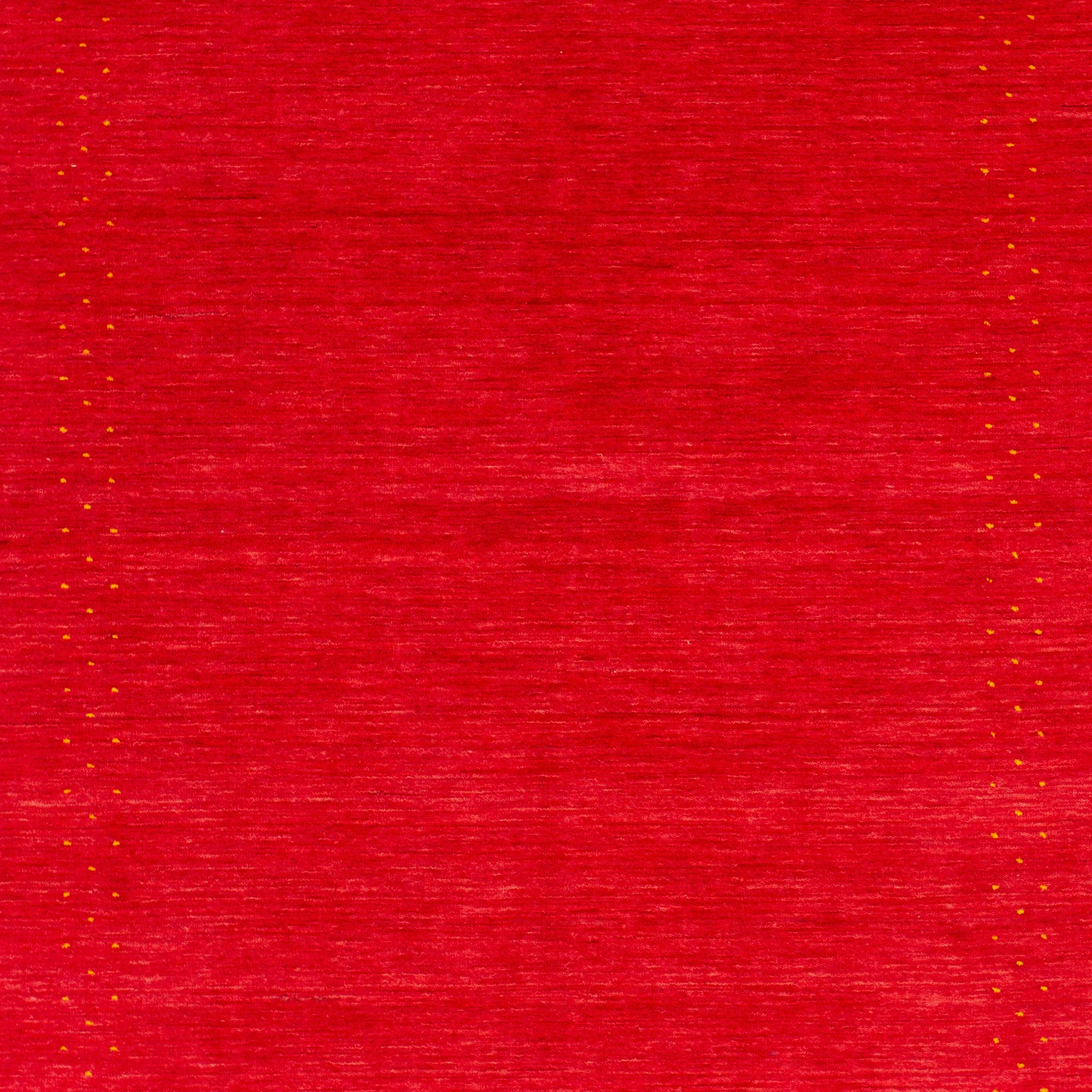 Red Solid Indo Gabbeh Rug - 5'1" x 8'1"