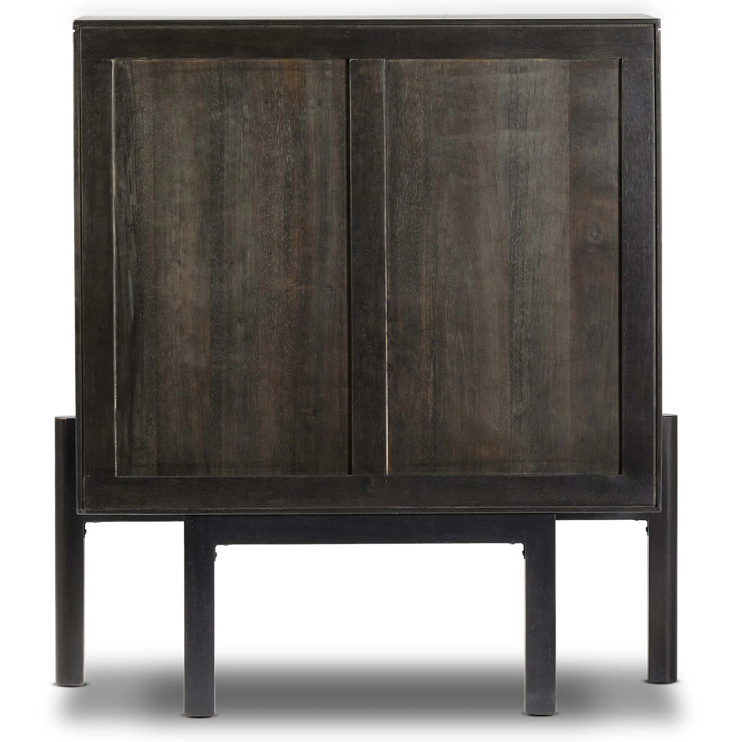 Reza Bar Cabinet, Worn Black