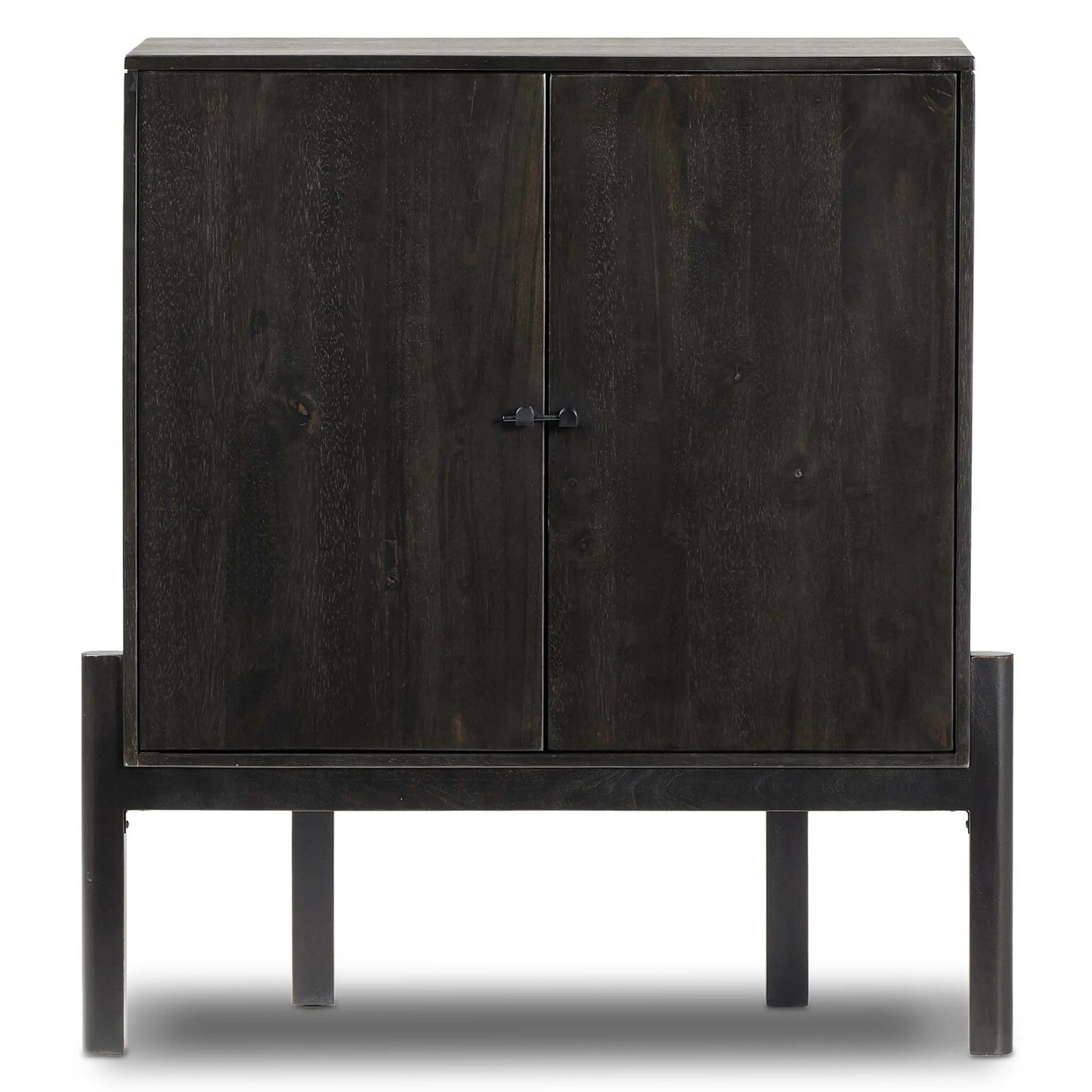 Reza Bar Cabinet, Worn Black