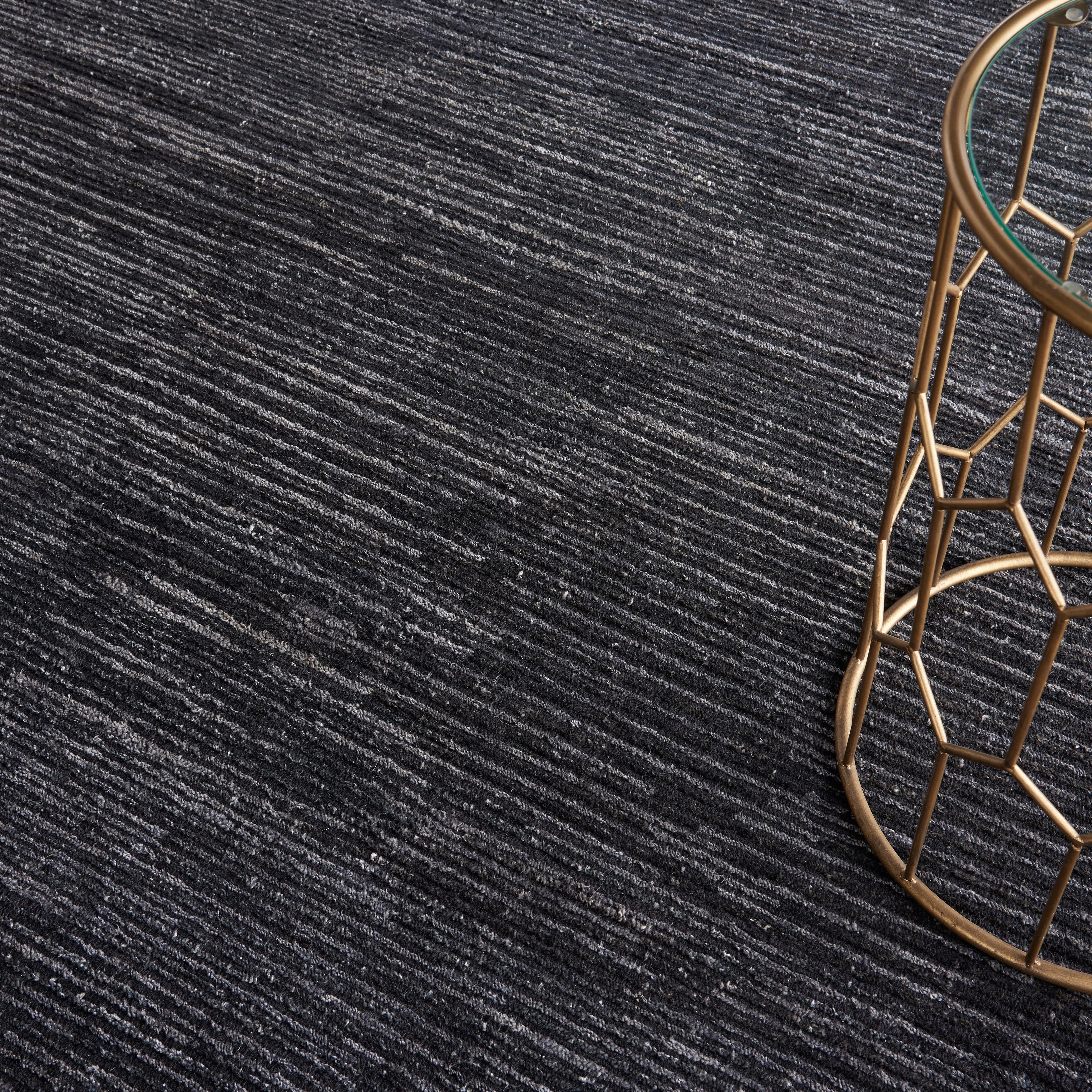 Ribbed Essentials Rug - Onyx Black
