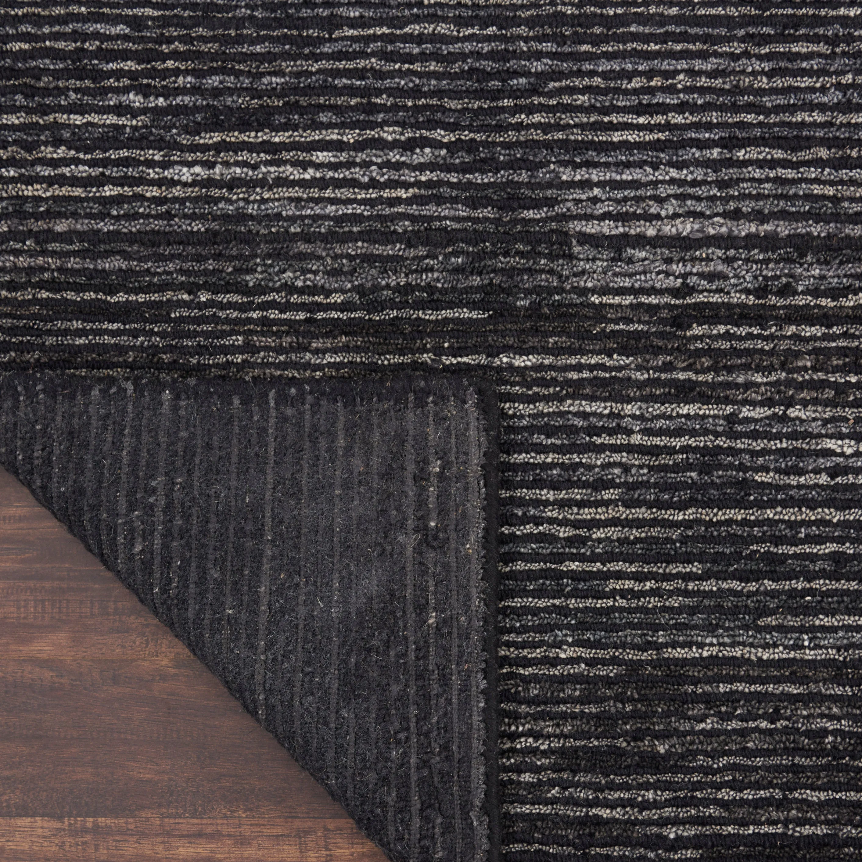 Ribbed Essentials Rug - Onyx Black