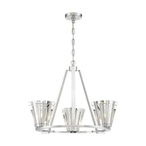 Ricca 29 in. 3 Lights Chandelier Silver finish