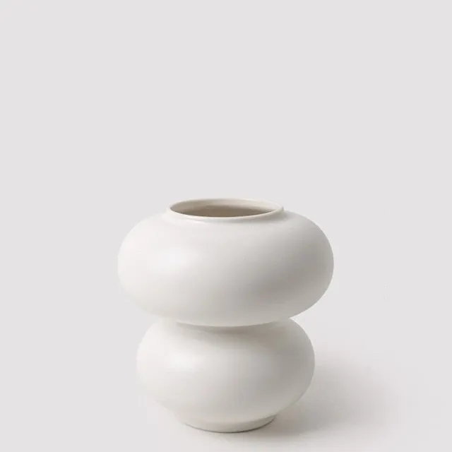 Ring Dance Plated Ceramic Vases