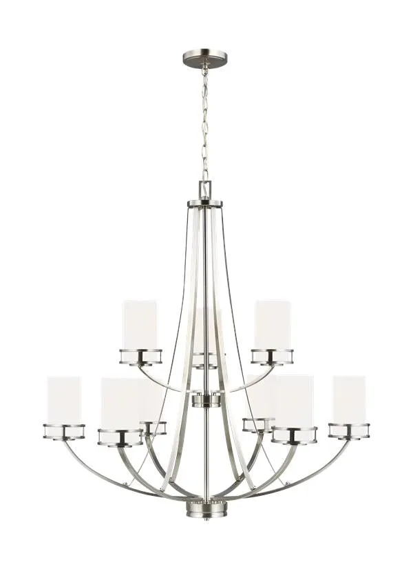 Robie Collection - Nine Light Chandelier | Finish: Brushed Nickel - 3121609EN3-962