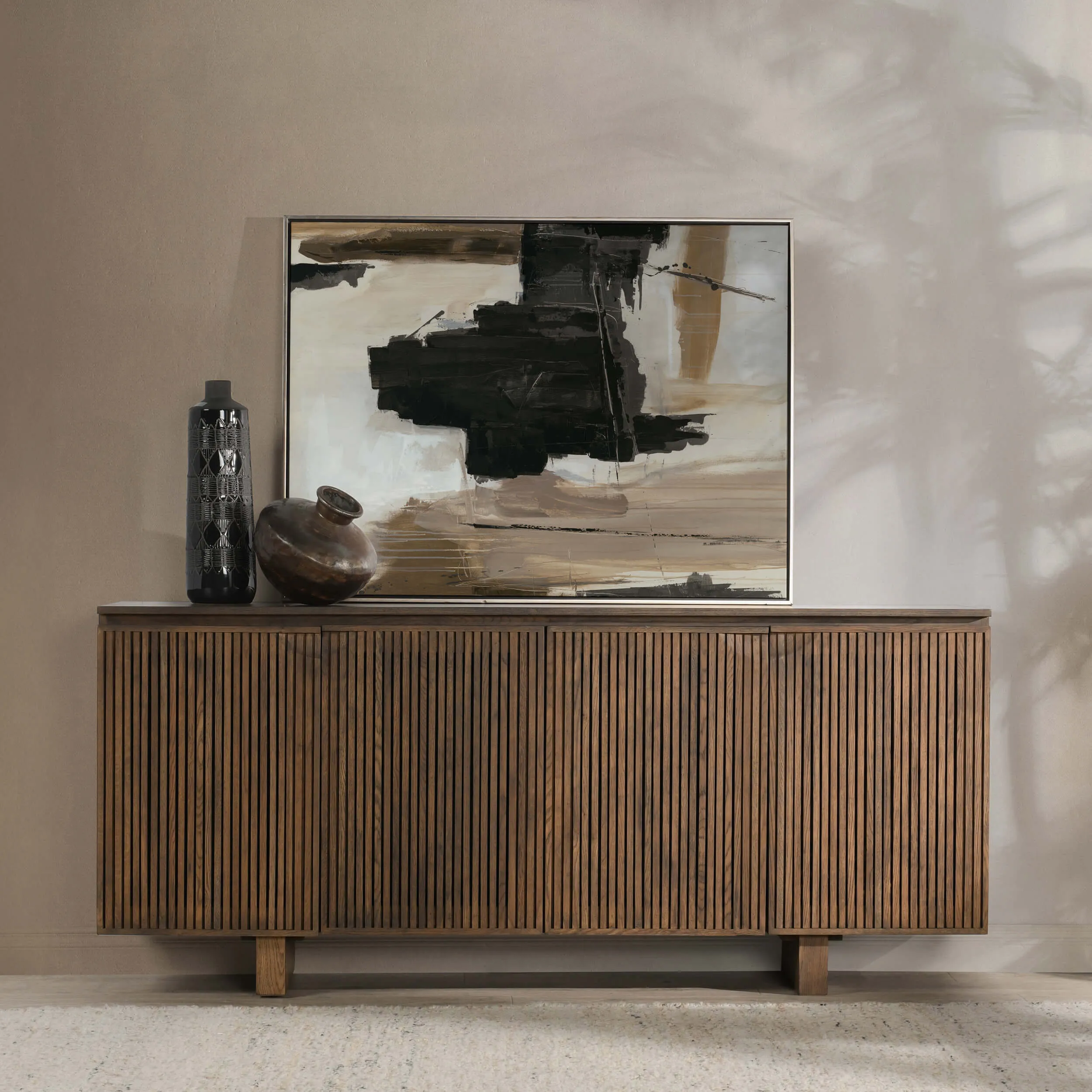 Roya 4 Door Cabinet, Toasted Brown