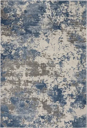 Rustic Textures RUS08 Grey/Blue Rug