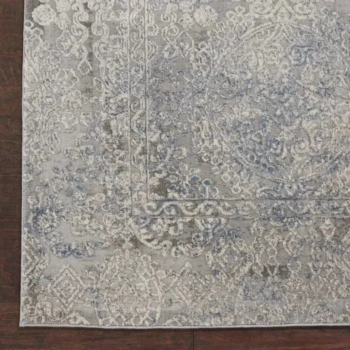 Rustic Textures RUS09 Ivory/Light Blue Rug