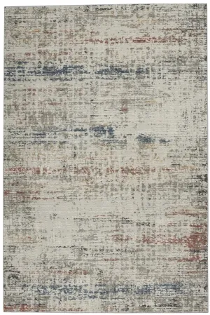 Rustic Textures RUS14 Light Grey/Multi Rug
