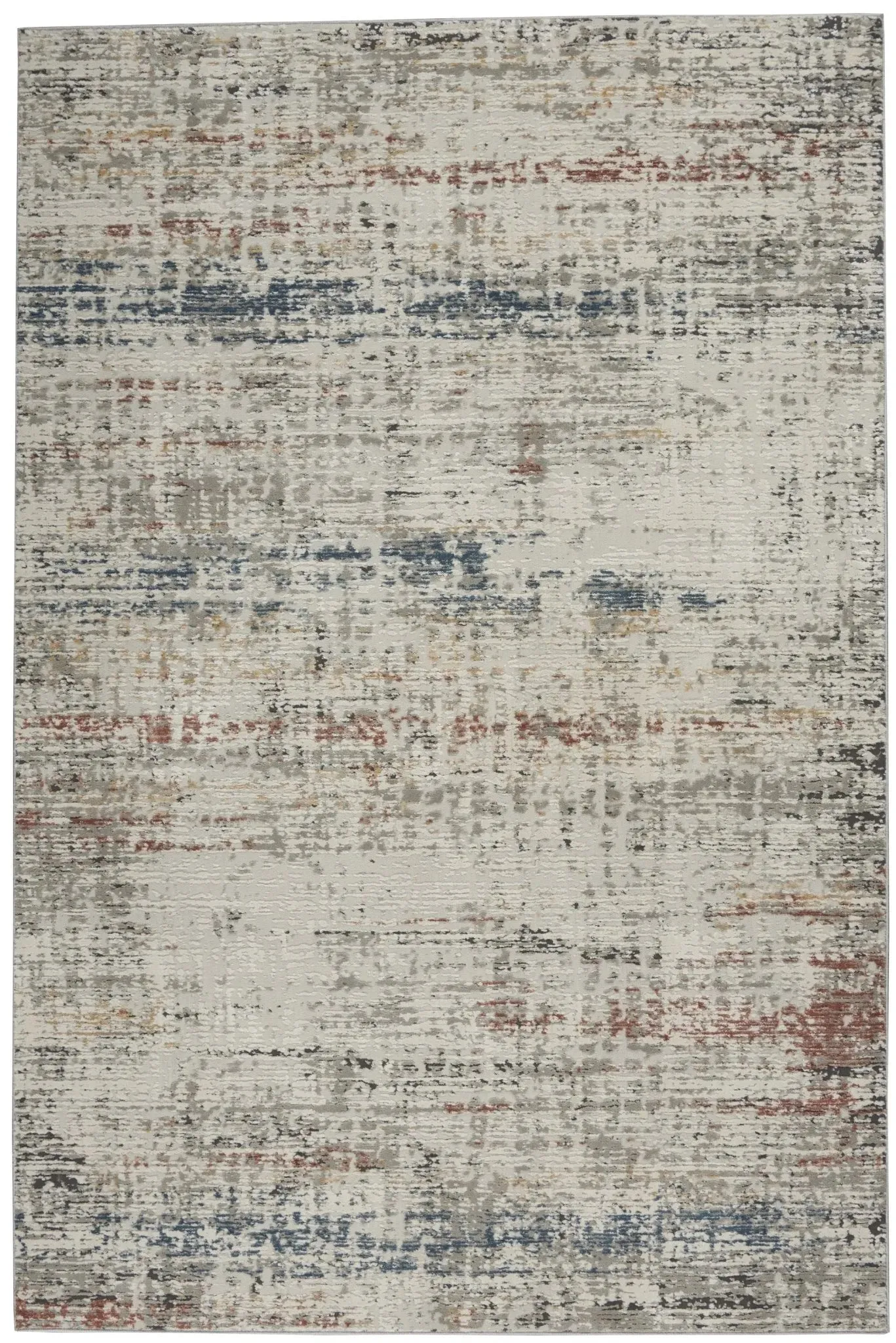 Rustic Textures RUS14 Light Grey/Multi Rug