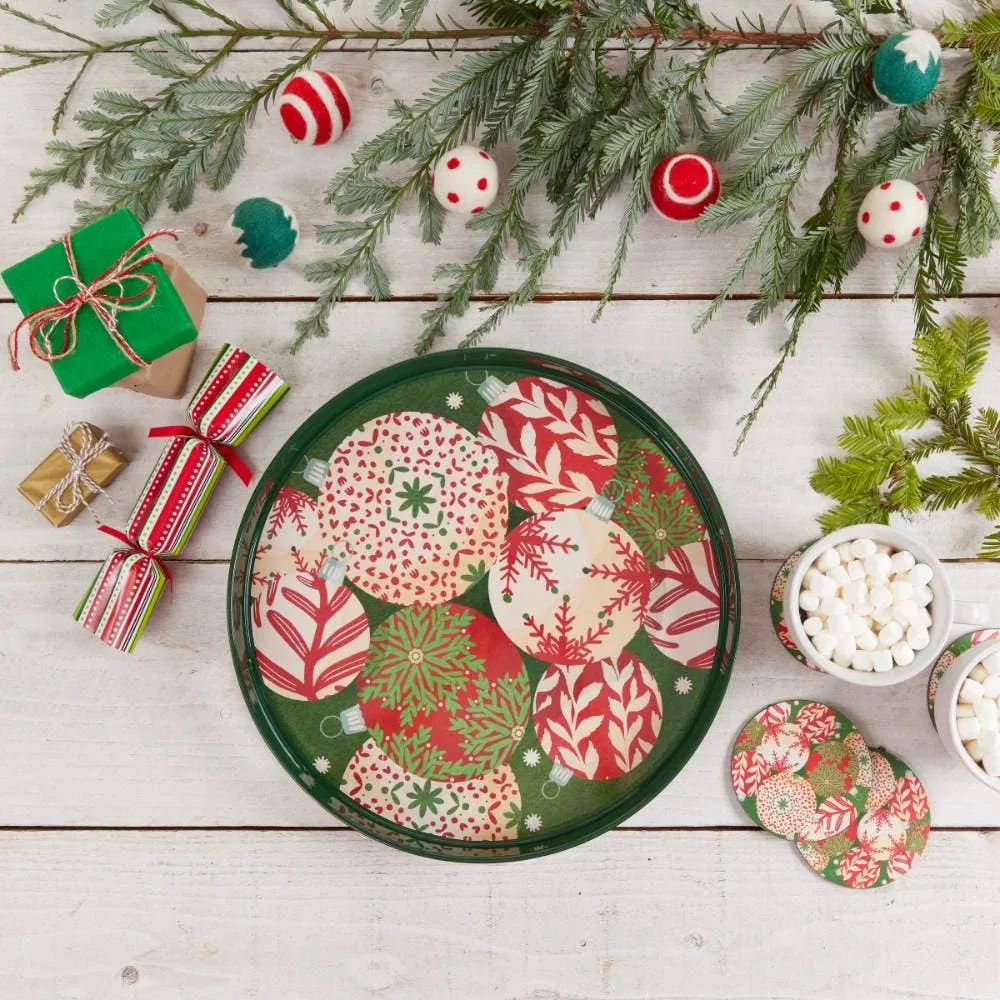 Scandi Ornaments Round Coasters | Set of 4