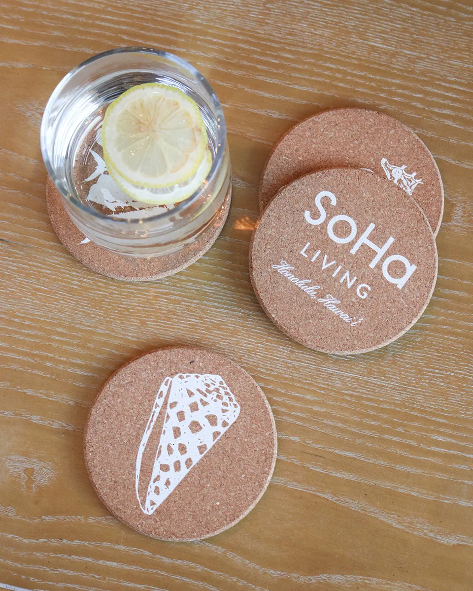 Sealife 2 Cork Coasters, Set of 6