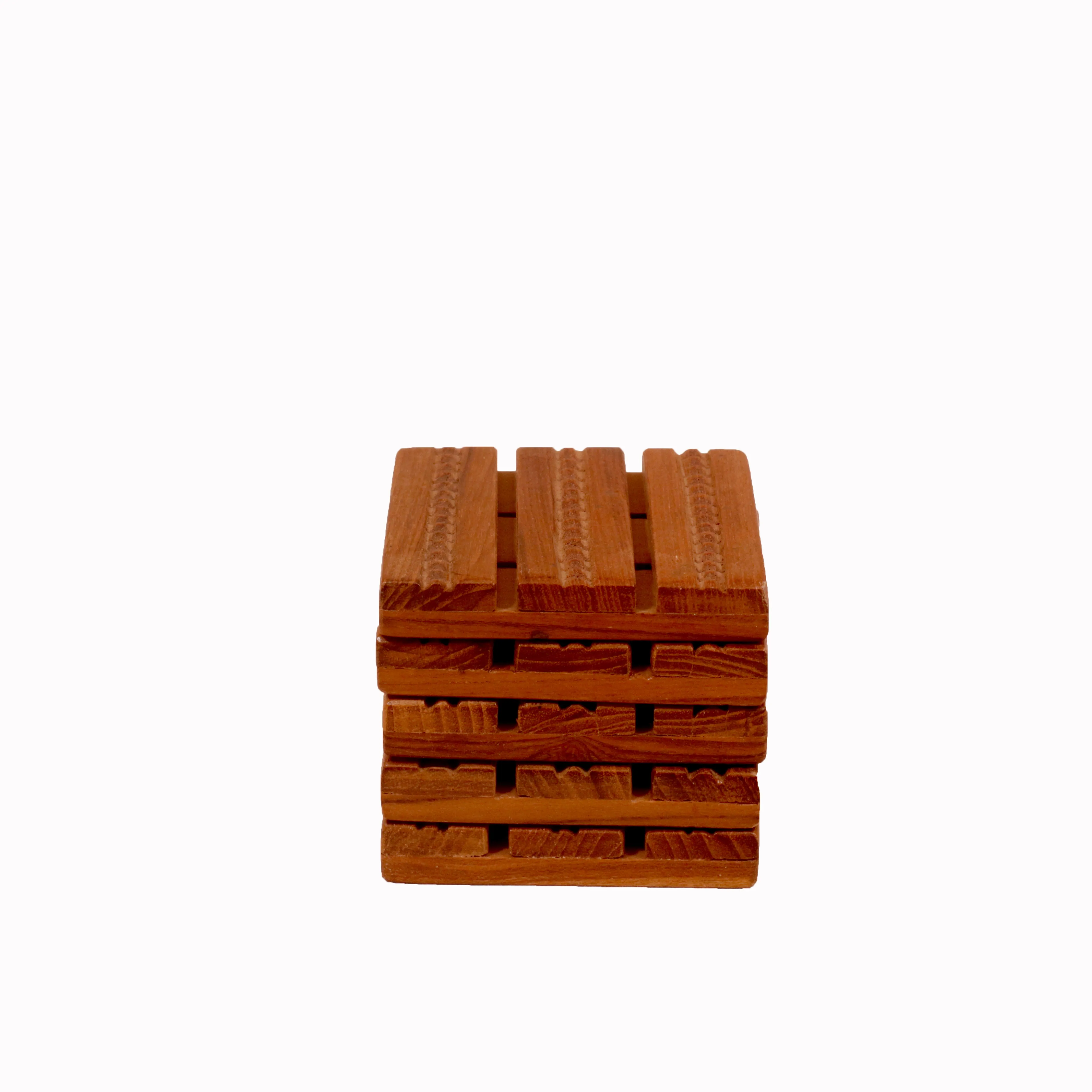 (Set of 5) Ridge Pattern Tea Coasters