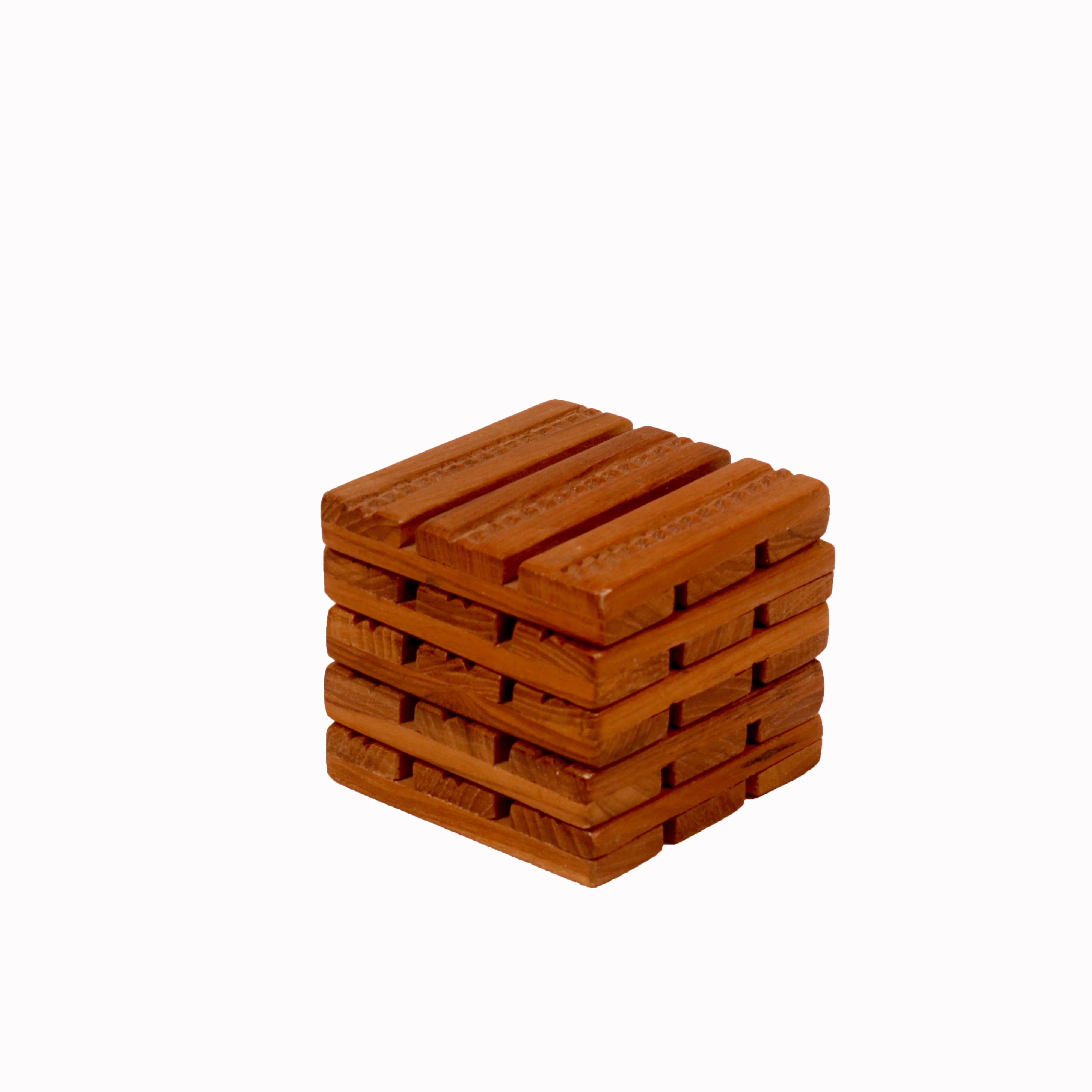 (Set of 5) Ridge Pattern Tea Coasters