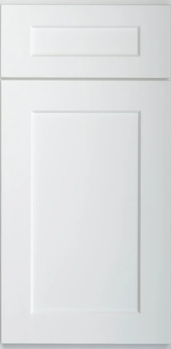 Shaker White 60" x 34.5" x 21" Four Door, Three Drawer, Two False Drawer Vanity Cabinet