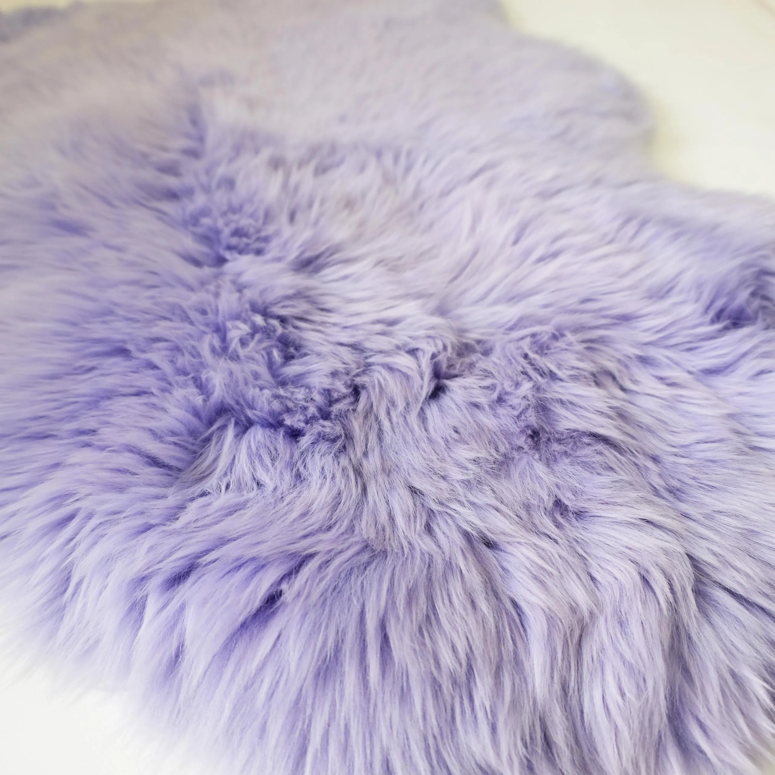 Sheepskin Rug - Lavender Purple - XXL - Long Wool Australian Merino Sheepskin Rug