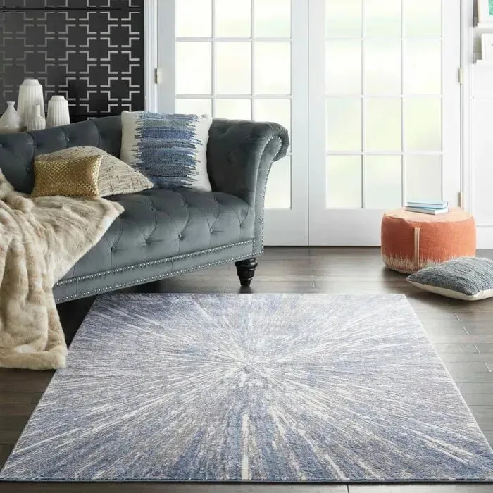 Silky Textures SLY05 Blue/Grey Rug