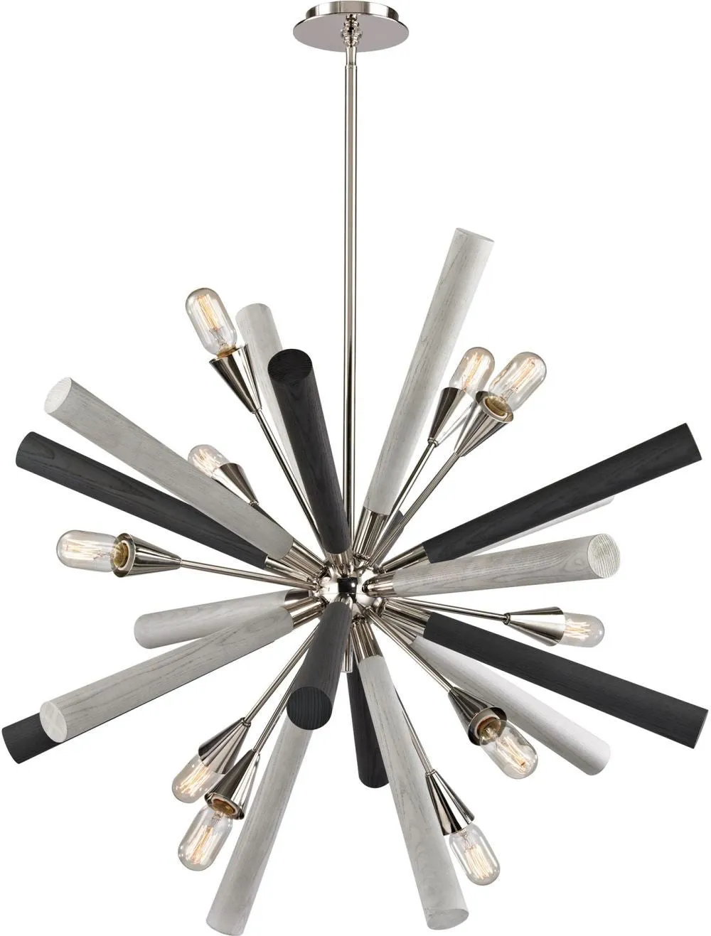 Solara 10 Light Chandelier In Polished Nickel