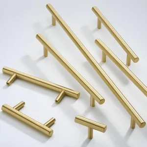 Solid Brass T-bar Kitchen Cabinet Handles