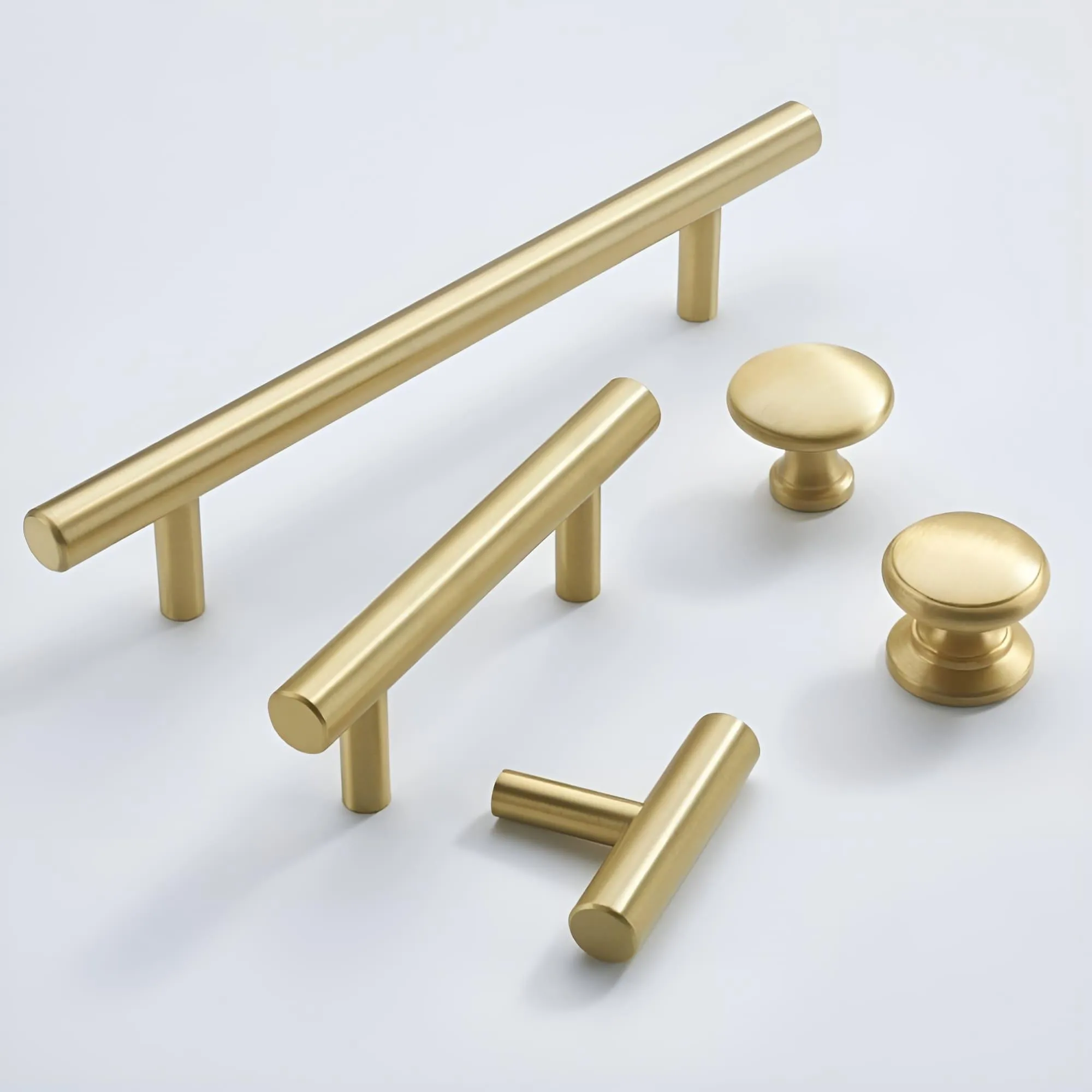 Solid Brass T-bar Kitchen Cabinet Handles