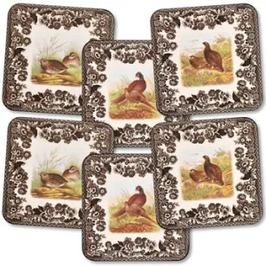 Spode Woodland Gamebird Square Coasters (Set of 6)