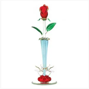 Spun Glass Rosebud Vase