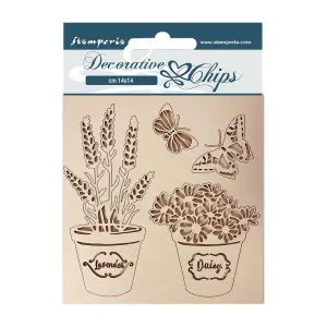 Stamperia Decorative Chips 5.5"X5.5" - Provence Vases*