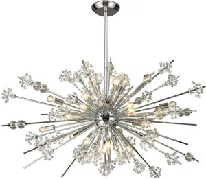 Starburst 29 Light Chandelier In Polished Chrome