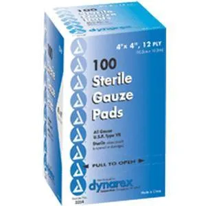 Sterile Gauze Pad 4" x 4", 12-Ply