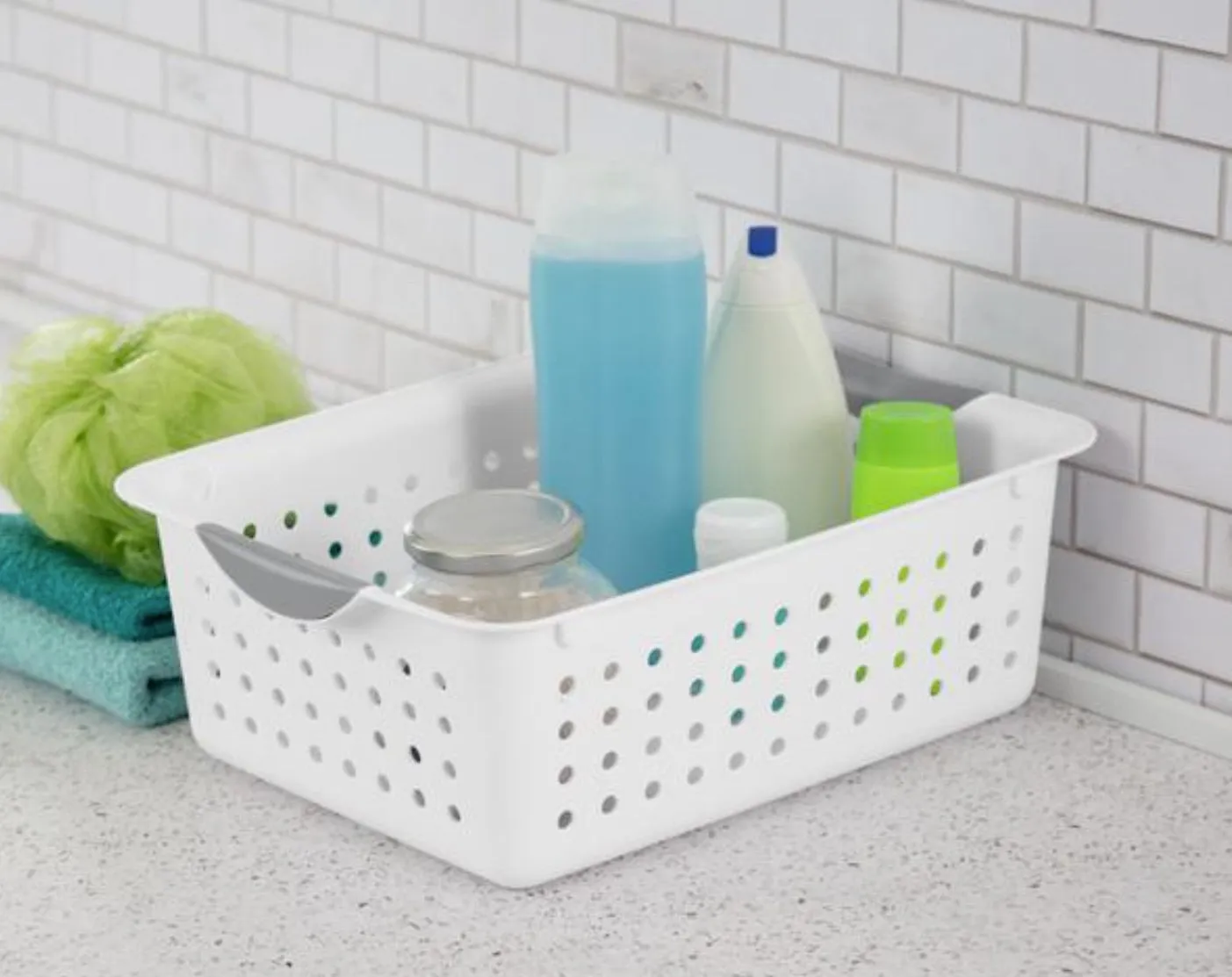 Sterilite 16268006 Large, White, Ultra Storage / Organization Baskets - Quantity of 12
