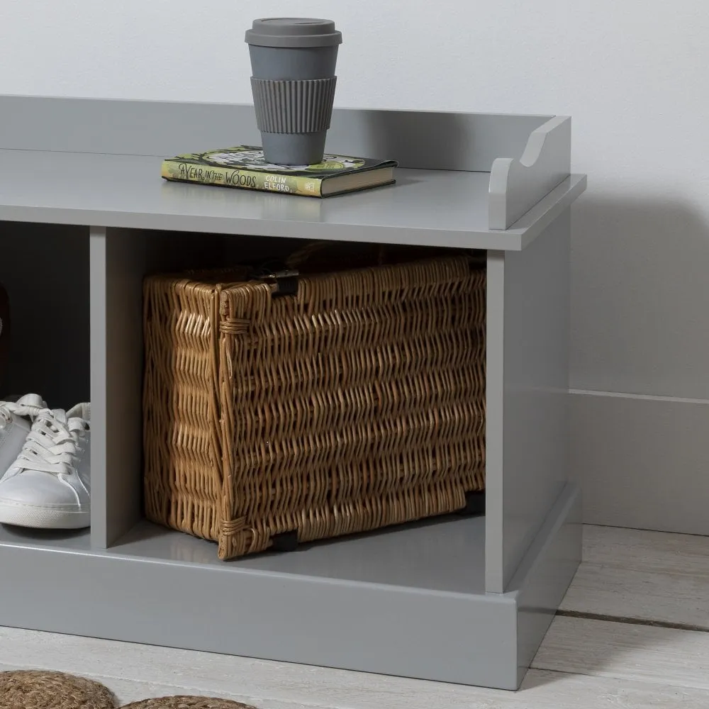 Stockholm Storage Bench in Silk Grey