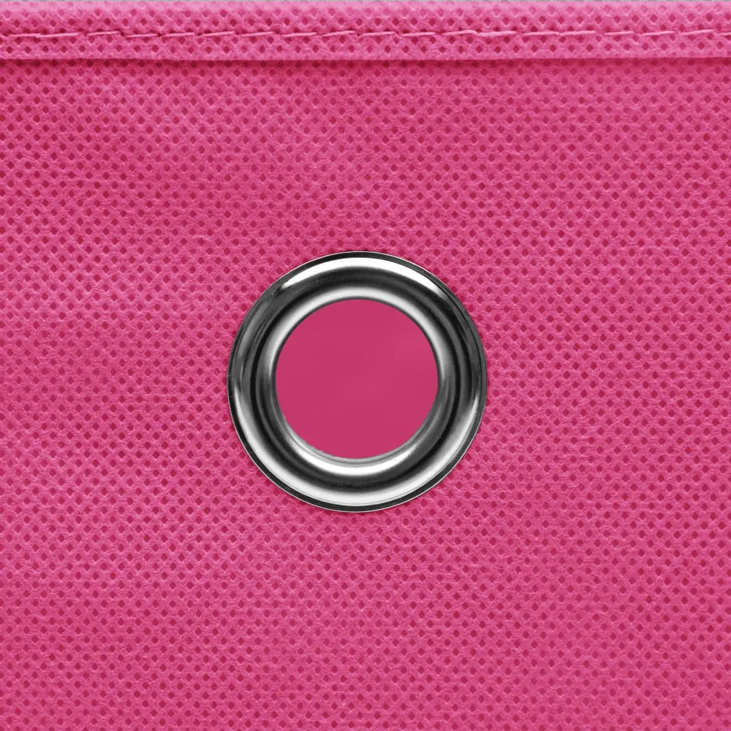 Storage Boxes with Covers 4 pcs 28x28x28 cm Pink