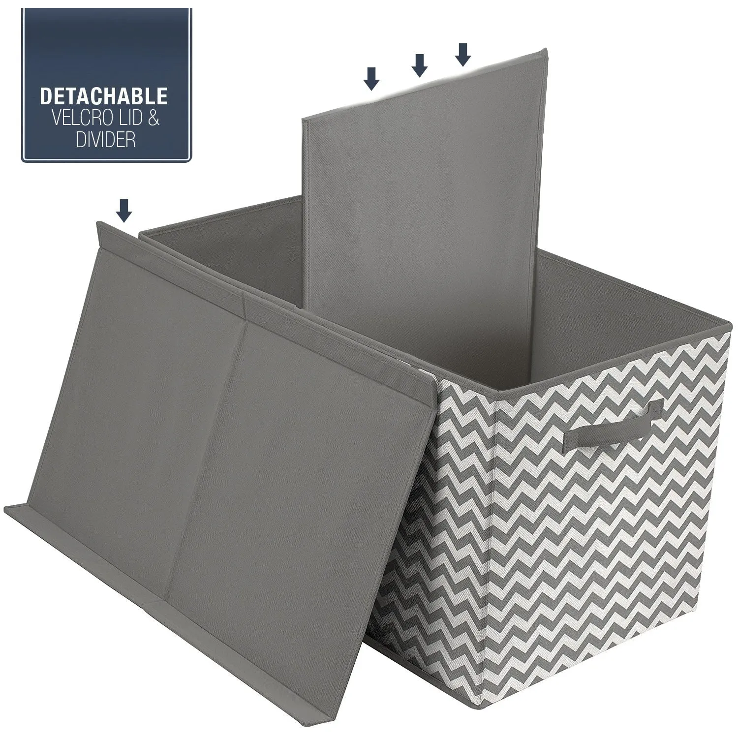 Storage Fabric Toy Chest (Chevron Pattern)