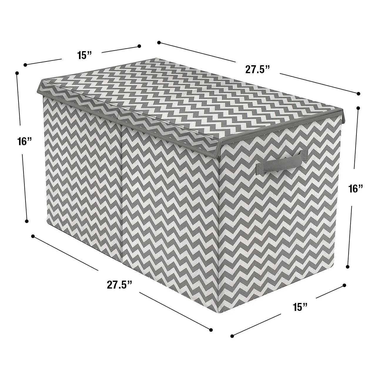 Storage Fabric Toy Chest (Chevron Pattern)