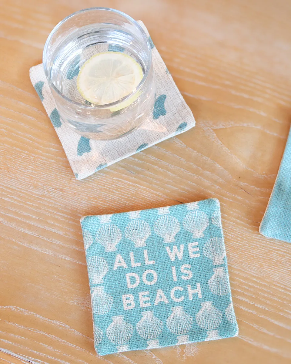 Surf Fins Fabric Coaster
