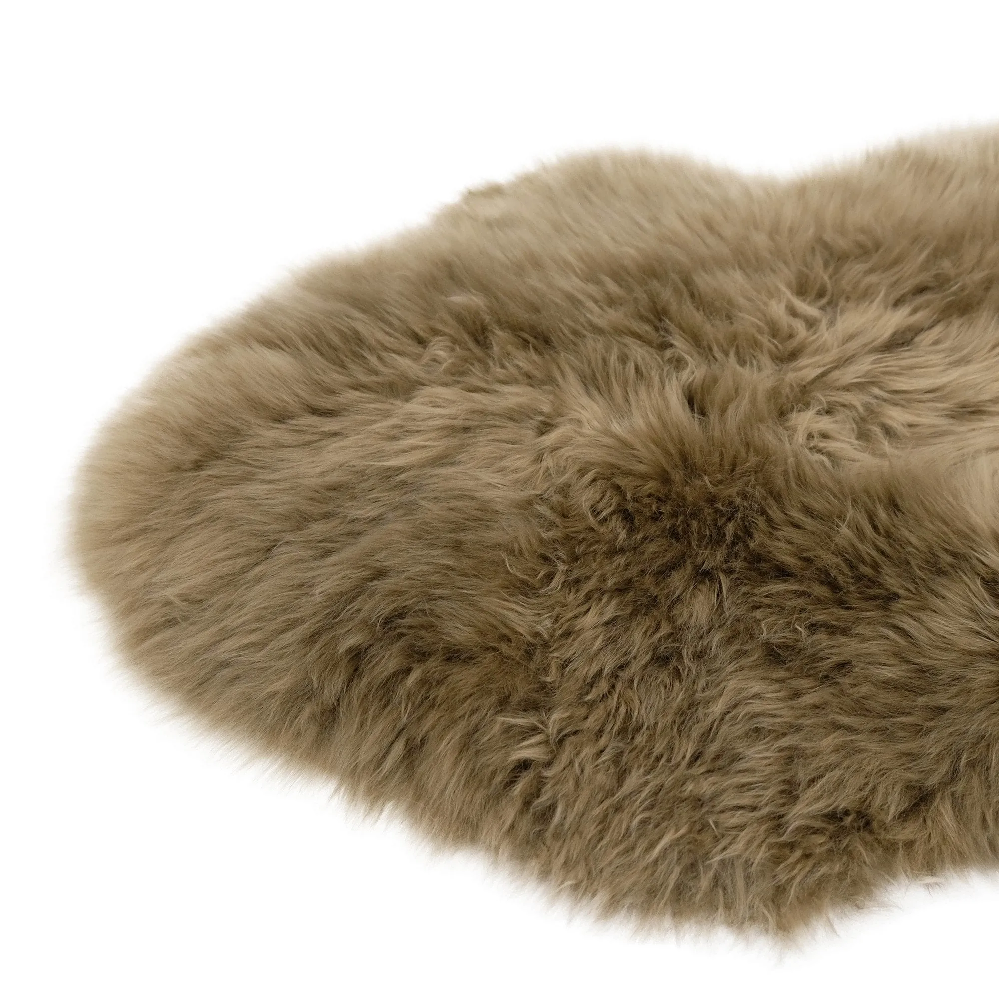 Taupe - Large - Long Wool Sheepskin Rug - Australian Merino Sheepskin
