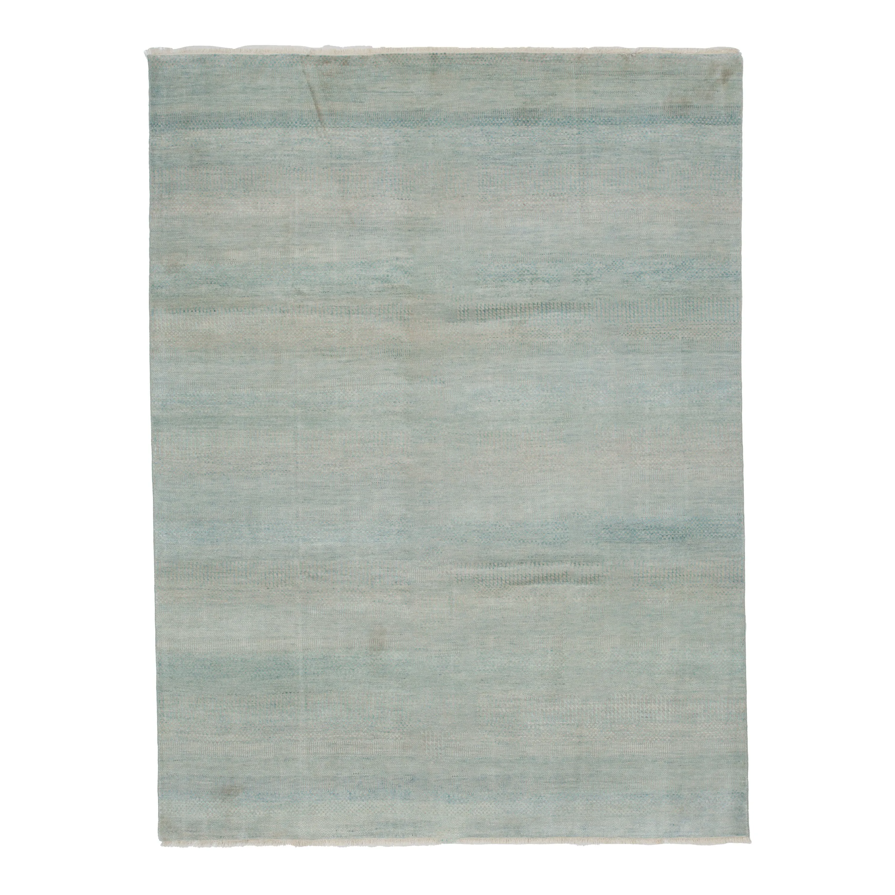 Teal Solid Indo Savannah Rug - 7'10" x 10'3"