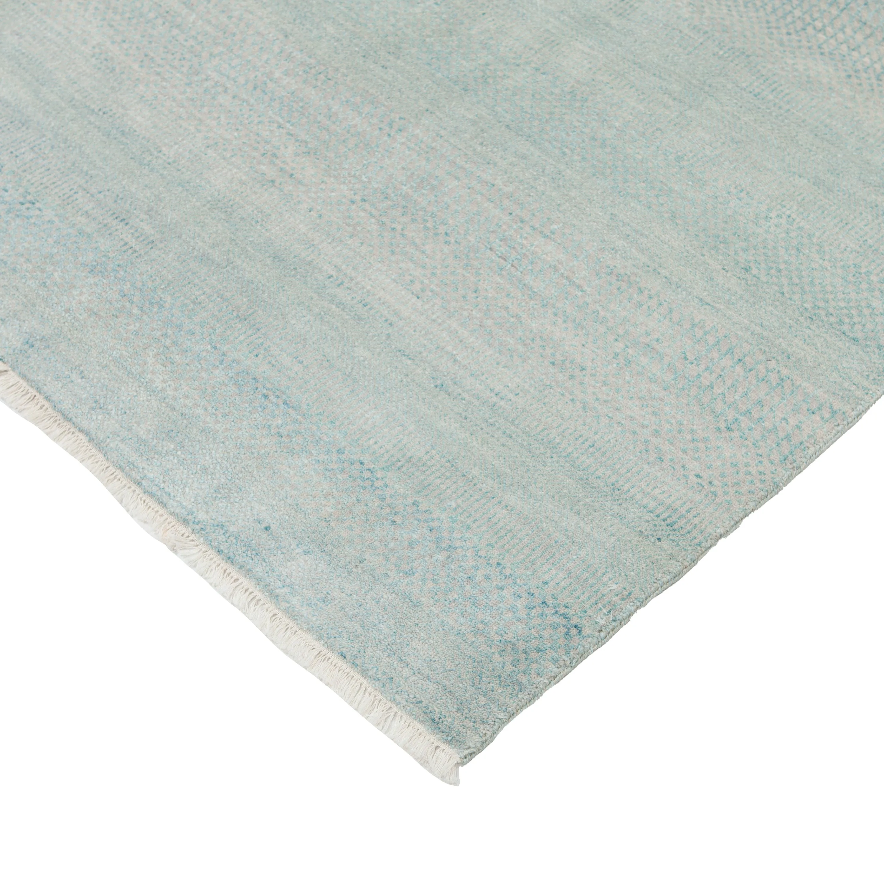 Teal Solid Indo Savannah Rug - 7'10" x 10'3"