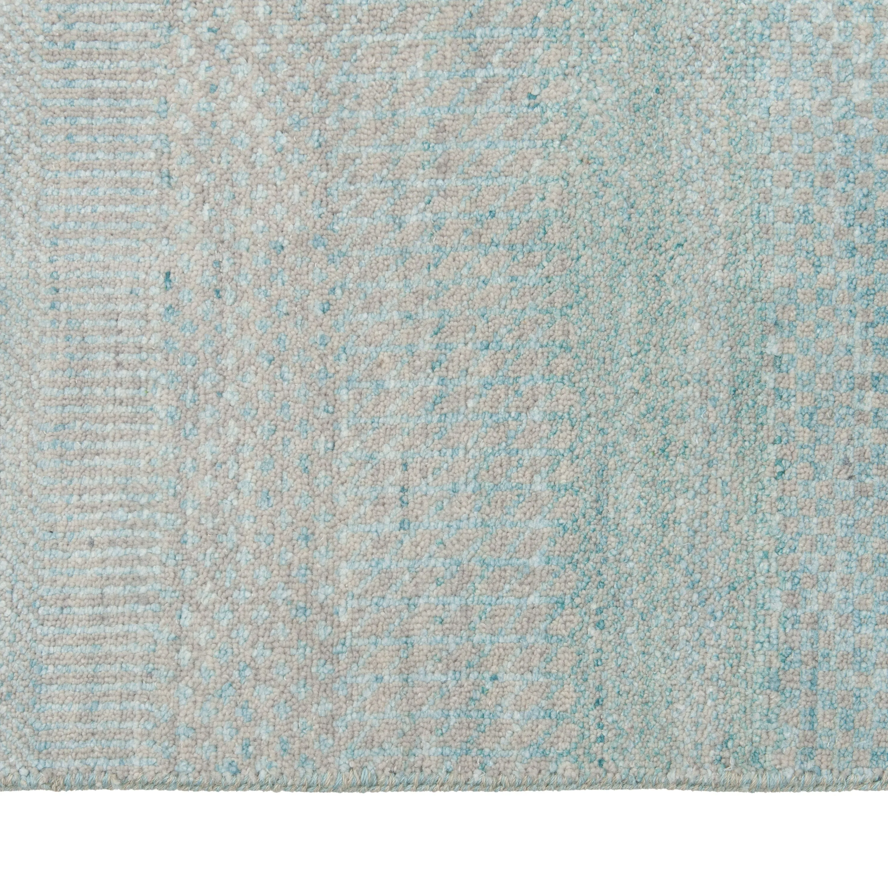 Teal Solid Indo Savannah Rug - 7'10" x 10'3"
