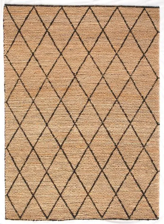 Tempest 170cm x 230cm Jute Rug - Black