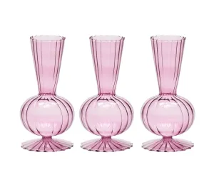 Tess Bud Vase in Lavender, Set of 3 in a Box