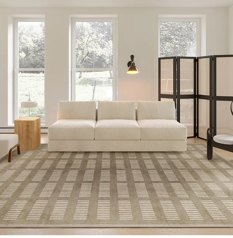 Thick Soft Floor Carpets for Living Room, Dining Room Modern Rugs, Modern Living Room Rug Placement Ideas, Soft Contemporary Rugs for Bedroom
