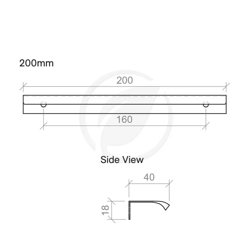 Timberline Loft 200mm Handle - Gun Metal