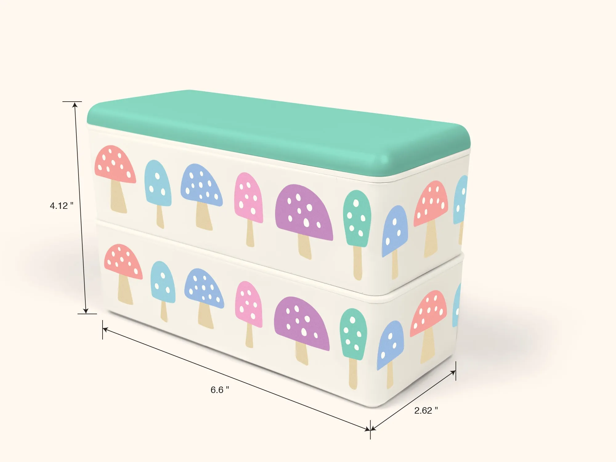 Totally Toadstool Pastel Snack Size Bento Box