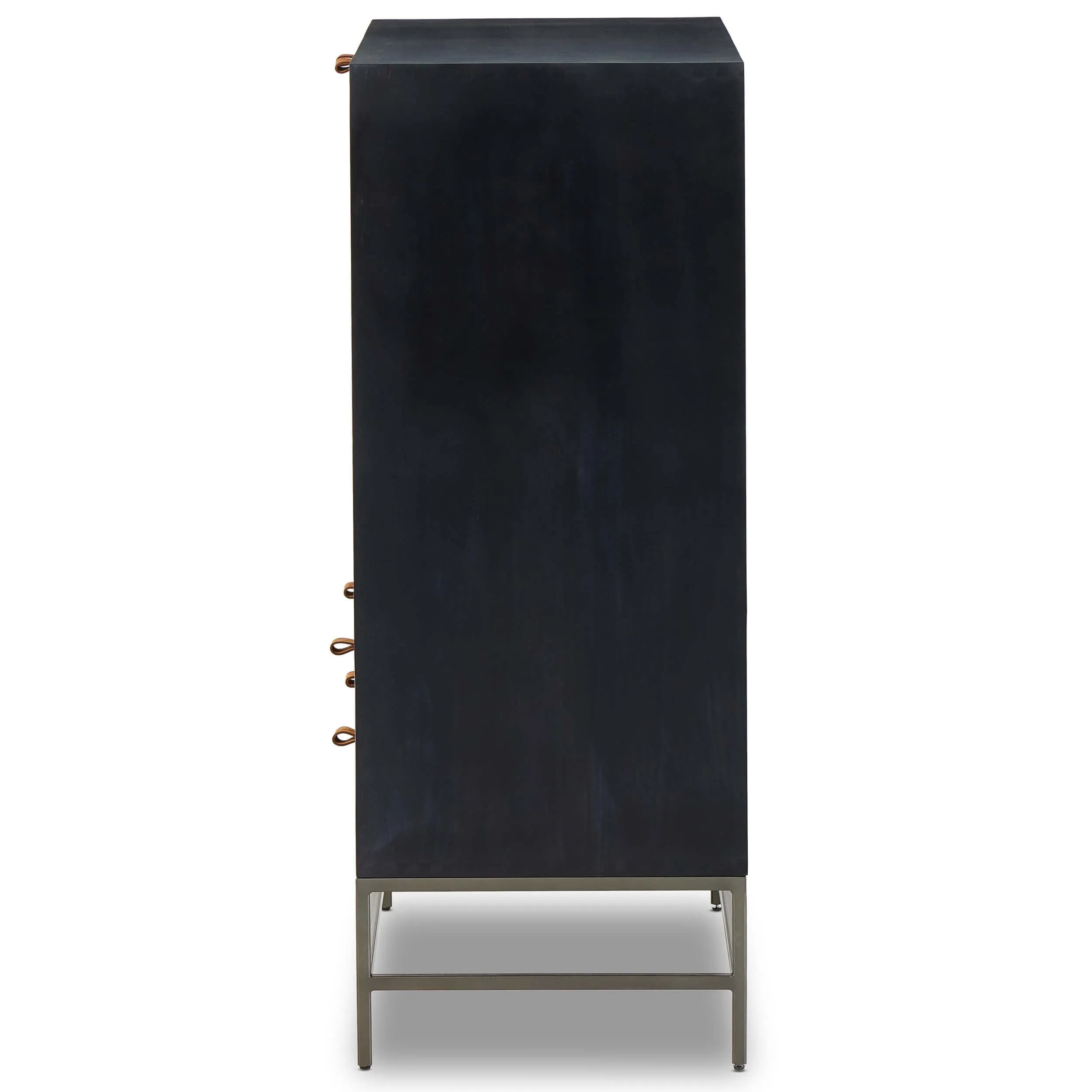 Trey Bar Cabinet, Black Wash Poplar