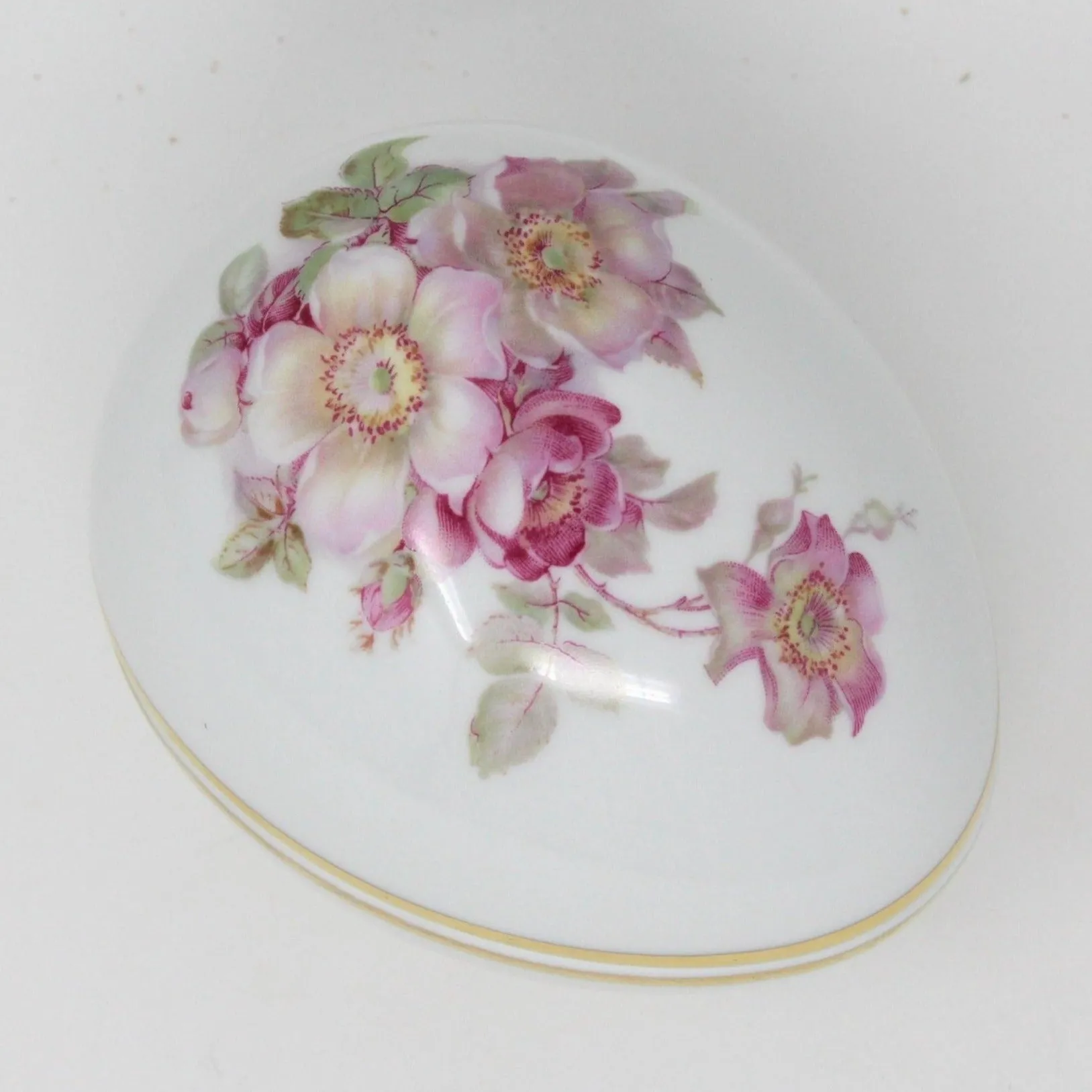 Trinket Box, Egg, Gerold Porzellan, Wild Roses, Vintage