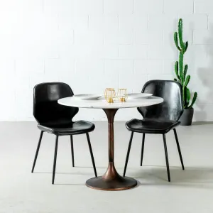 TULIP - Marble Dining Table (74 cm   90 cm)