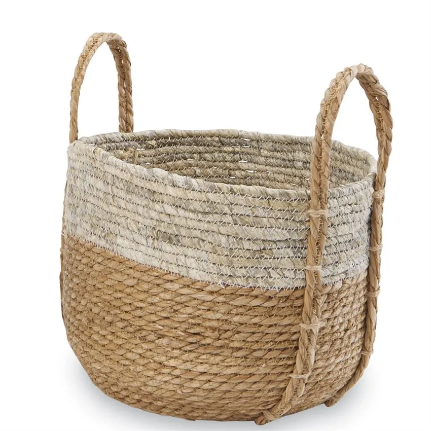 Two-Tone Seagrass Basket